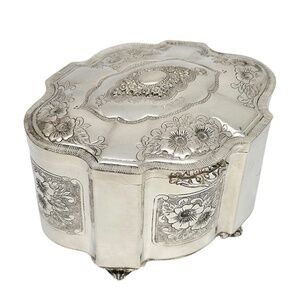 Sterling Silver Gold Wash Interior Esrog Holder/ Etrog Box with Engraving #21689